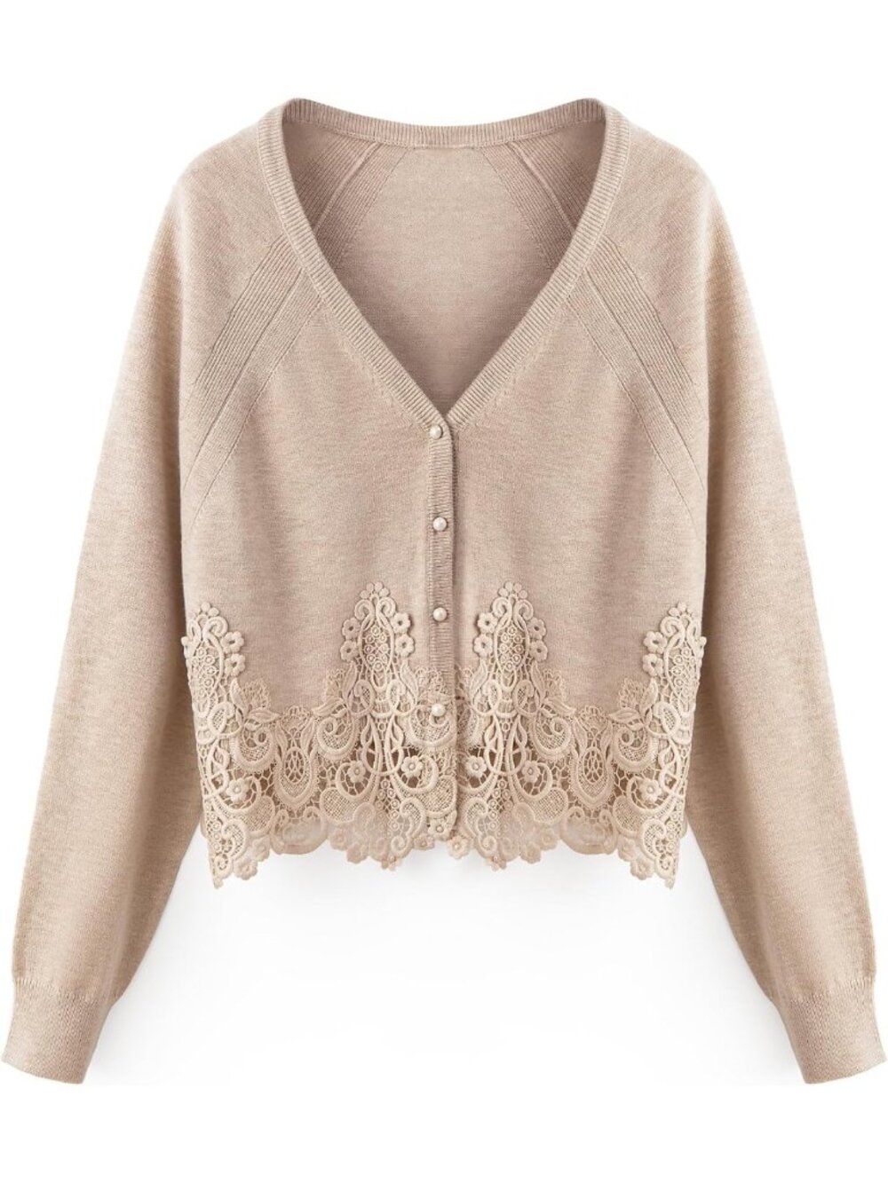 Chic Lace Cardigan for Women | Knit Cropped Long Sleeve Shrug | Elegant Layering